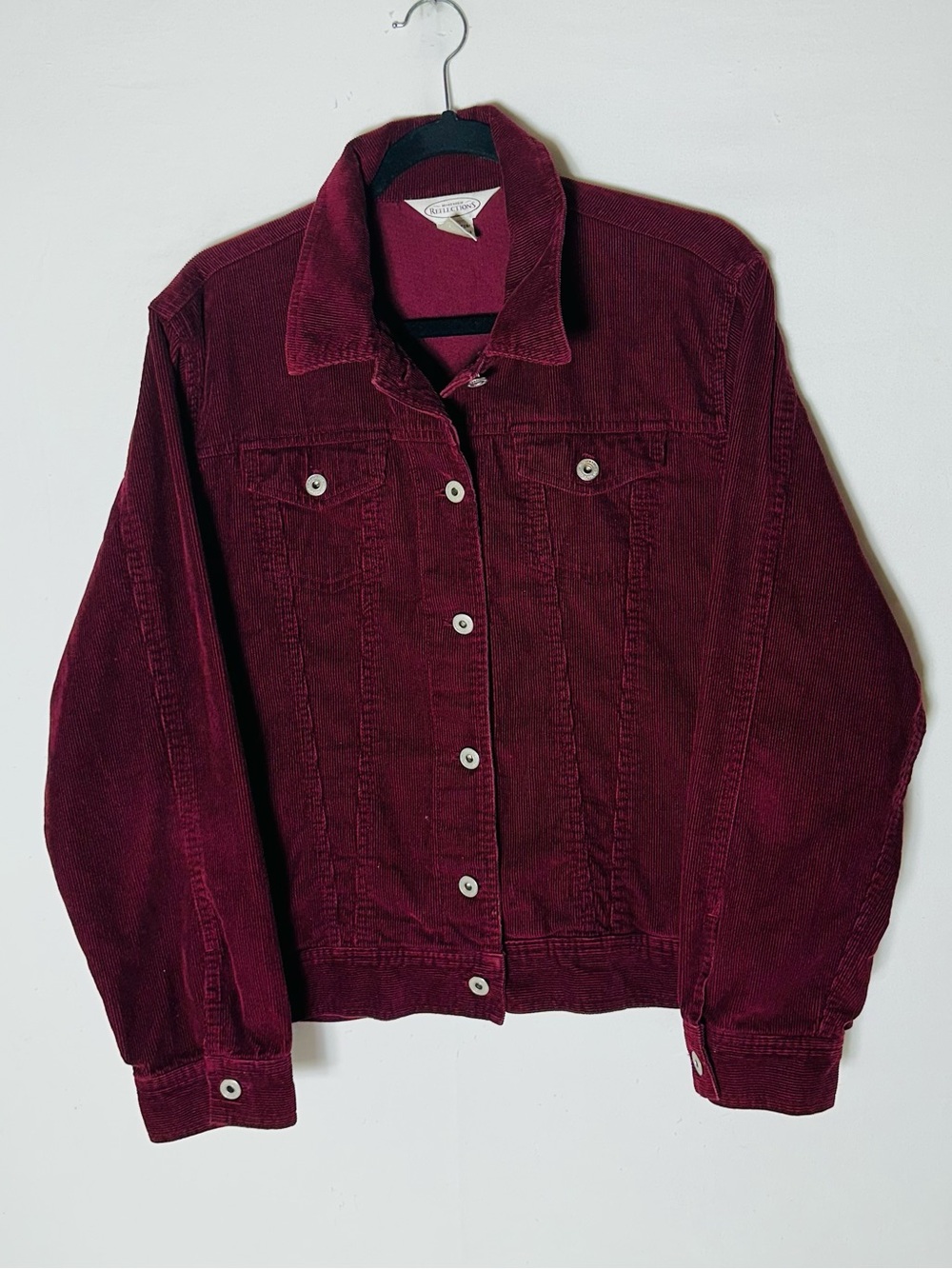 Vintage Northern Reflections Burgundy Corduroy Trucker Jacket XL
